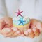 2 Pieces 3D Starfish Silicone Mold DIY Silicone Mold Fondant Pudding